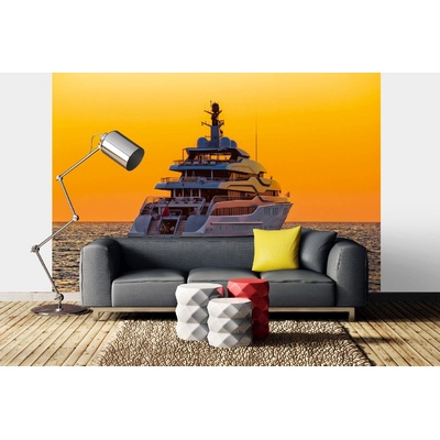 DIMEX ART Самозалепваща се флизелинова фототапета яхта в морето 375 x 250 см