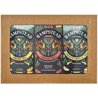 Hampstead Tea BIO Dárkový balíček černých čajů SPECIÁL 3 x 20 ks