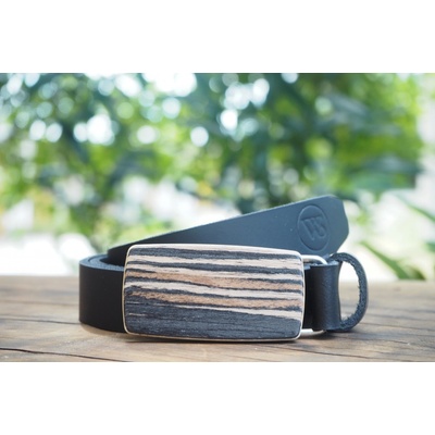 Wood Style opasek Slim Dub černá černý