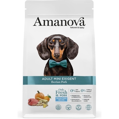 Amanova Dog Adult Mini Exigent Iberian Pork & Pumpkin Grain Free 0,8 kg