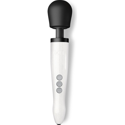 Die Cast R Solid Metal Rechargeable Vibrating Wand Massager Stardust White