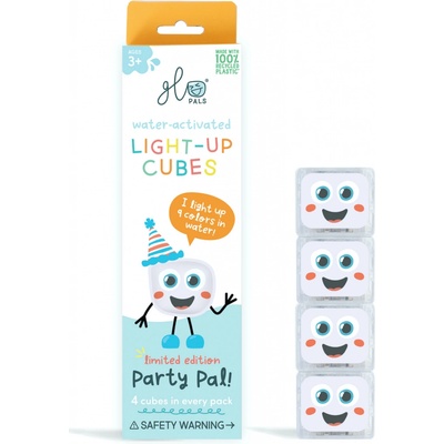 Glo Pals svítící senzorické kostky do vody vícebarevné Party Pal 4 ks – Zbozi.Blesk.cz