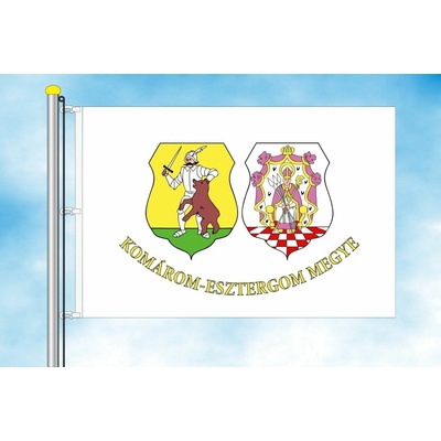 LIBEA, s.r.o. Komárom-Esztergom vlajka Rozměr: 30×45 cm, Uchycení: Karabiny na stožár