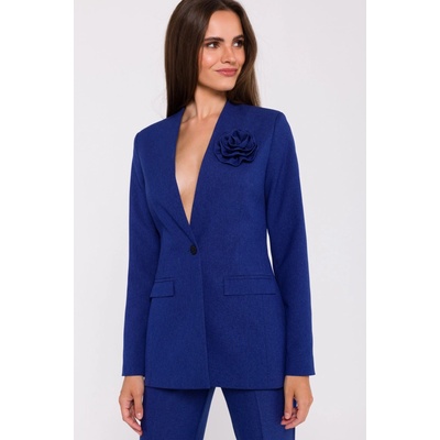 Stylove Woman's Flower blazer blue modrá