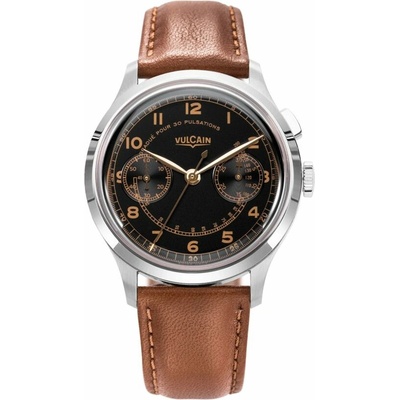 Vulcain Grand Prix - Black - Brown Plain