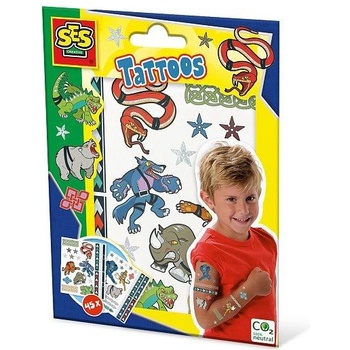 Ses Детски татуировки - животински воини, 45 бр