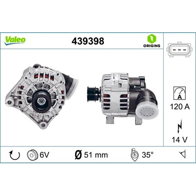 Alternátor VALEO 439398