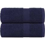 vidaXL Кърпи за гости FROGN 2 бр. тъмносини 30x50 см 360 г/м2 (136779)