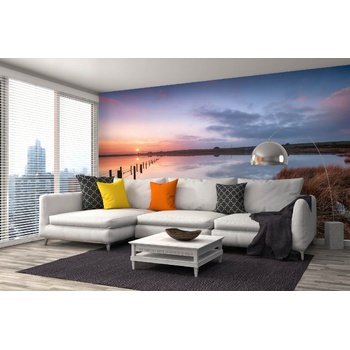 DIMEX ART s. r. o Самозалепваща се флизелинова фототапета залез в корнуол 375 x 250 см