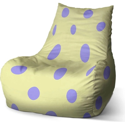 Sablio sedací vak Bean Fialové bodky 60 x 70 x 70 cm