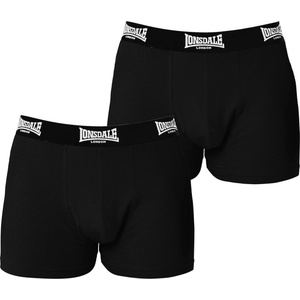 Lonsdale Мъжки боксерки Lonsdale Lonsdale Trunk Shorts 2 Pack Mens - Black