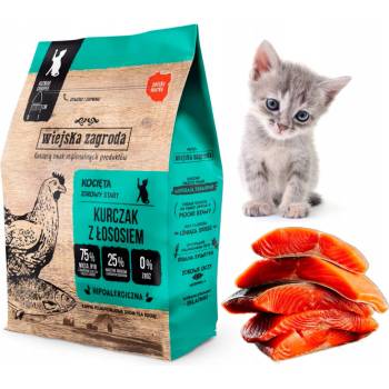 Wiejska ZAGRODA Kitten Kuracie s lososom 0,4 kg