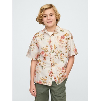 GAP Детска тениска от поплин GAP GAP | Bezhov | Момчешки | XS