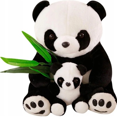 VELKÝ OBROVSKÝ MEDVÍDEK PANDA S MLÁDĚTEM 100 cm