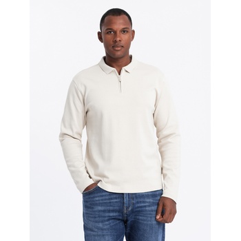 Ombre Clothing Мъжка поло риза с дълъг ръкав Ombre Clothing Ombre Clothing | Byal | МЪЖЕ | S