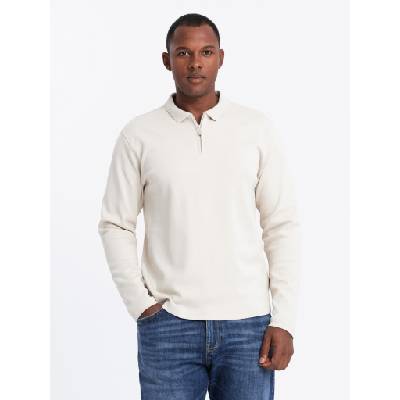 Ombre Clothing Мъжка поло риза с дълъг ръкав Ombre Clothing Ombre Clothing | Byal | МЪЖЕ | S