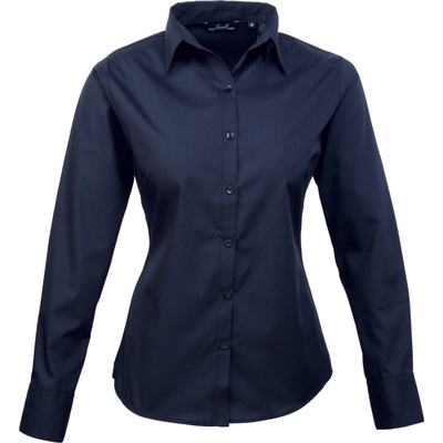 Premier Workwear Dámska košeľa s dlhým rukávom PR300 Navy