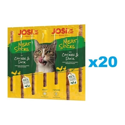 JosiCat Meat Sticks kuracie a kačacie tyčinky 20 x 35 g