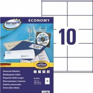 EUROPE100 Labels Europe100 A4 105x57mm white (100)