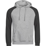 TEE JAYS TJ5156 / Унисекс суичър с качулка в два цвята - хедър/черен XS (185156s8500)