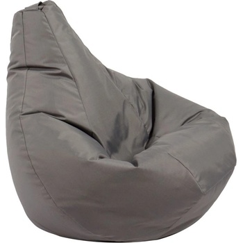 Pufrelax Пуф круша за деца 4-14 г. , 160л. , Nirvana Light - Teteron Grey, За открито, Перящ се калъф, Пълнеж от Полистиролни перли