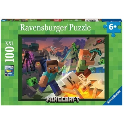 Ravensburger Пъзел Ravensburger XXL - Minecraft, 100 части (4005556133338)