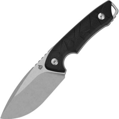 QSP Knife Tiny TOT 10Cr15MoV, stonewash, black G10 QS169-A1