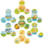 Goki Дървен комплект 2 в 1 Goki - Животни, игра и пъзел (56811) - ozone