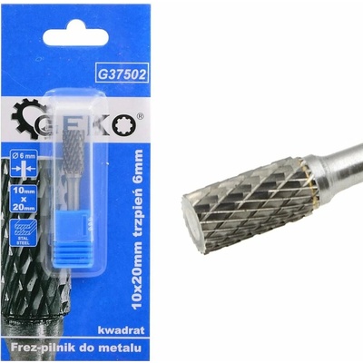 GEKO Fréza na kov válcová s hranou, 10x20mm, 6mm