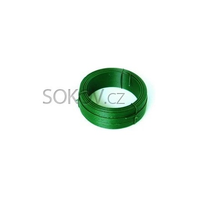 Drát vázací 2 x 50 m zelený PVC