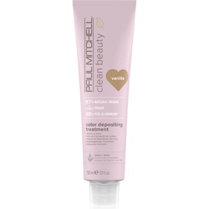 Paul Mitchell Clean Beauty Color Depositing Treatment подхранваща маска за боядисана коса цвят Vanilla 150ml