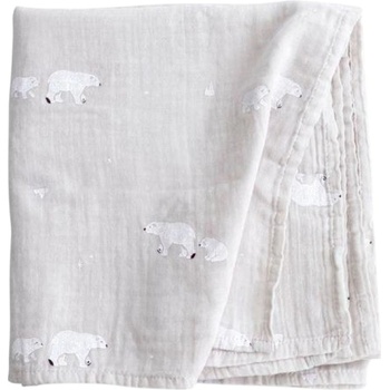 Bonjourbebe Муселинова пелена Bonjourbebe - 120 x 120 cm, Gray Polaris (32PL52009)