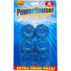  Powerhouse, таблетки за казанче, Хигиенични, Синя вода, 6 броя