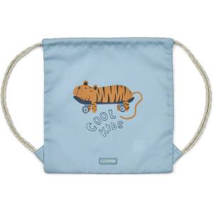 LIEWOOD Детска детска раница Liewood Kid's Danella Gym Bag Kids' backpack - Tiger / Beach Blue - размер One Size (508-0767-0211)