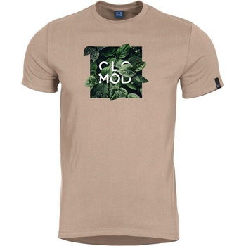 CloMod Къса тениска "Leaves", Хаки (C090012-LE-04)