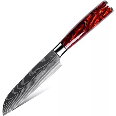 IZMAEL Kuchynský nôž Onomiči Small Santoku /Hnedá 11.5 cm