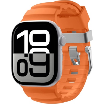 Spigen Силиконова каишка за Apple Watch 44мм, 45мм, 46мм, Ultra, Ultra 2, Ultra 3 49мм - Spigen Silicone Band Strap (оранжев) (AMP10509)