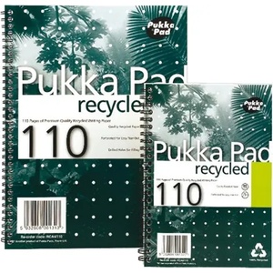 Pukka Pad Рециклирана тетрадка A4 110 страници с подредба на спирала A15572081 (A15572081)