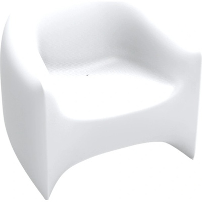 VONDOM Matně bílé plastové zahradní lounge křeslo BLOW