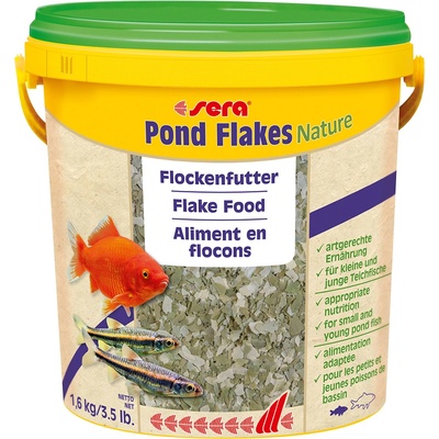 Sera Икономична опаковка: 2x10L Sera Pond Flakes Nature храна за езерни риби
