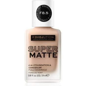 Image 1 of Revolution Relove Super Matte Foundation дълготраен матиращ фон дьо тен цвят F8.5 24ml