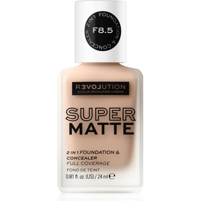 Revolution Relove Super Matte Foundation дълготраен матиращ фон дьо тен цвят F8.5 24ml