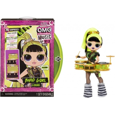 MGA L.O.L. Surprise! O.M.G. ReMix Rock Veľká sestra Bhad Gurl s bubnami