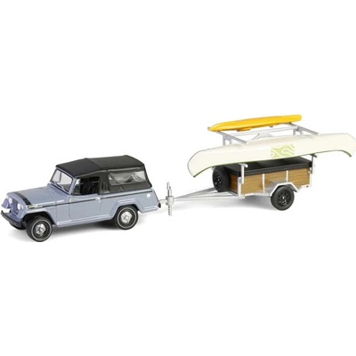 GreenLight Jeep 1968 s Přívěsem na Kánoi 1:64