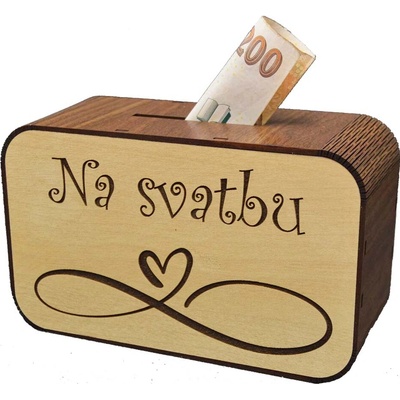 Dřevěná pokladnička s nápisem - Na rybačku