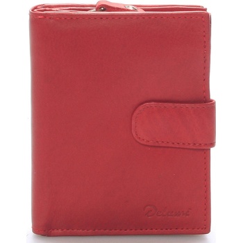 DELAMI Dámská kožená peněženka Charlotte RED