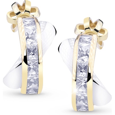 Cutie Jewellery Nadčasové půlkruhové náušnice ze zlata Z5023-30-10-X-1S