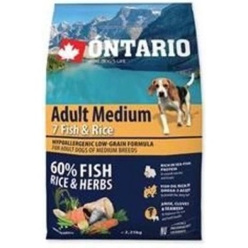 Ontario Adult Medium 7 Fish and Rice 2,25 kg