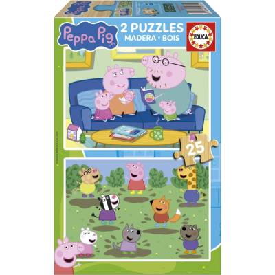 Educa Пъзел 2 в 1 Educa - Peppa Pig, 2 x 25 части (EDU20324)