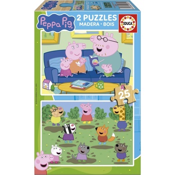Educa Пъзел 2 в 1 Educa - Peppa Pig, 2 x 25 части (EDU20324)